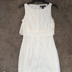 White midi lace dress